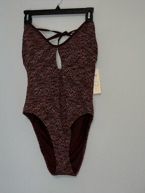 No Boundaries Lave One Piece Cheeky Swimsuit Size L